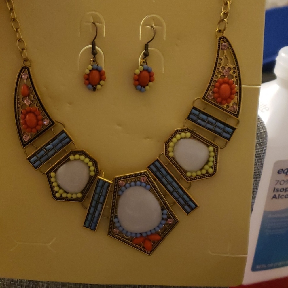 Necklace with matching earrings